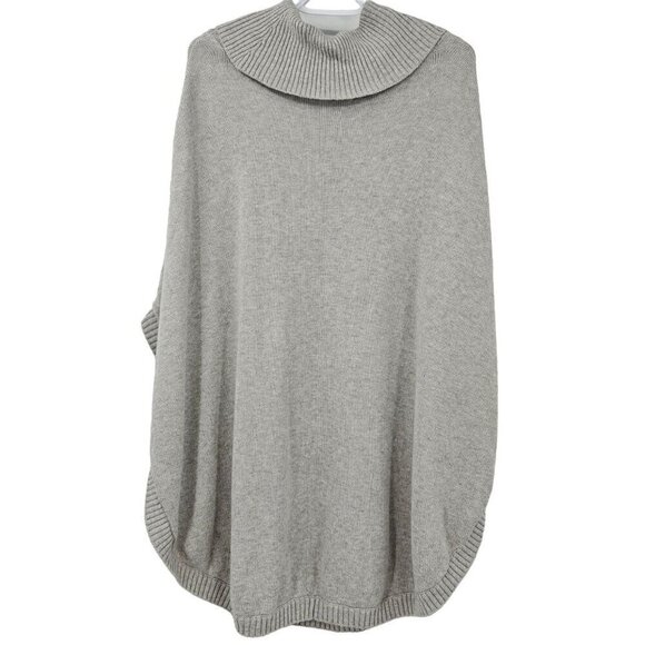 Cabi Cowl Neck Poncho Sweater Gray Women’s Size S Relaxed Fit Minimalist Fall - Picture 4 of 14